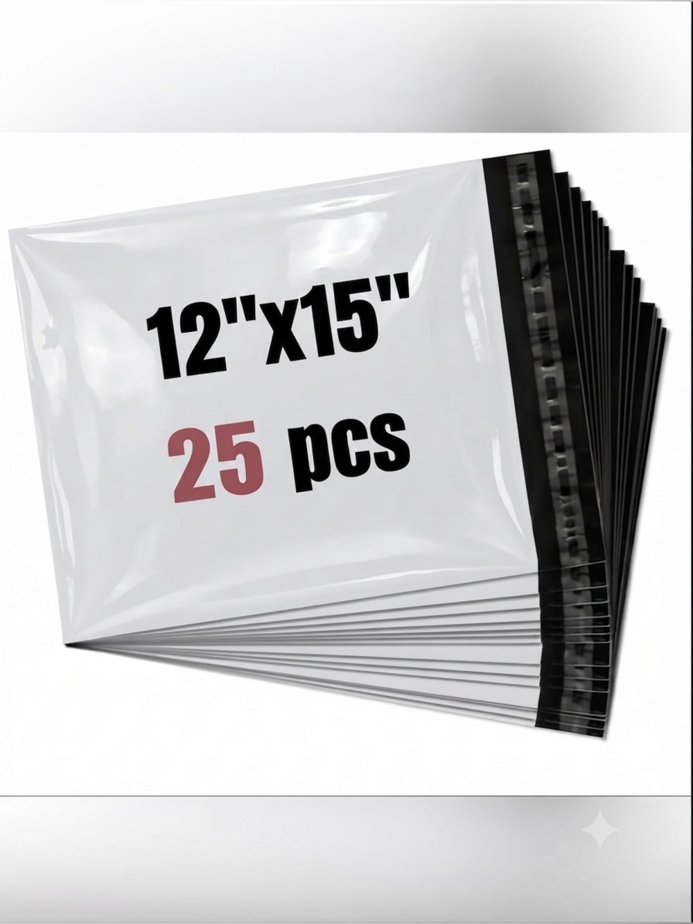 175PCS- 25 L Poly Mailers, 25 L Cello Bags, 25 Thank You Cards & 100 Stickers - Picture 2 of 8